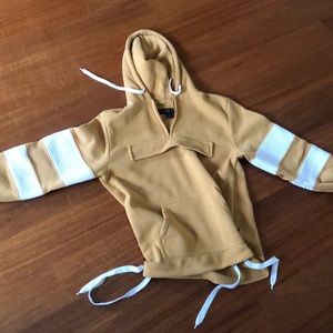 Yellow and white hoodie